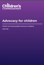 Advocacy for children: Children and young people’s advocacy in England 
